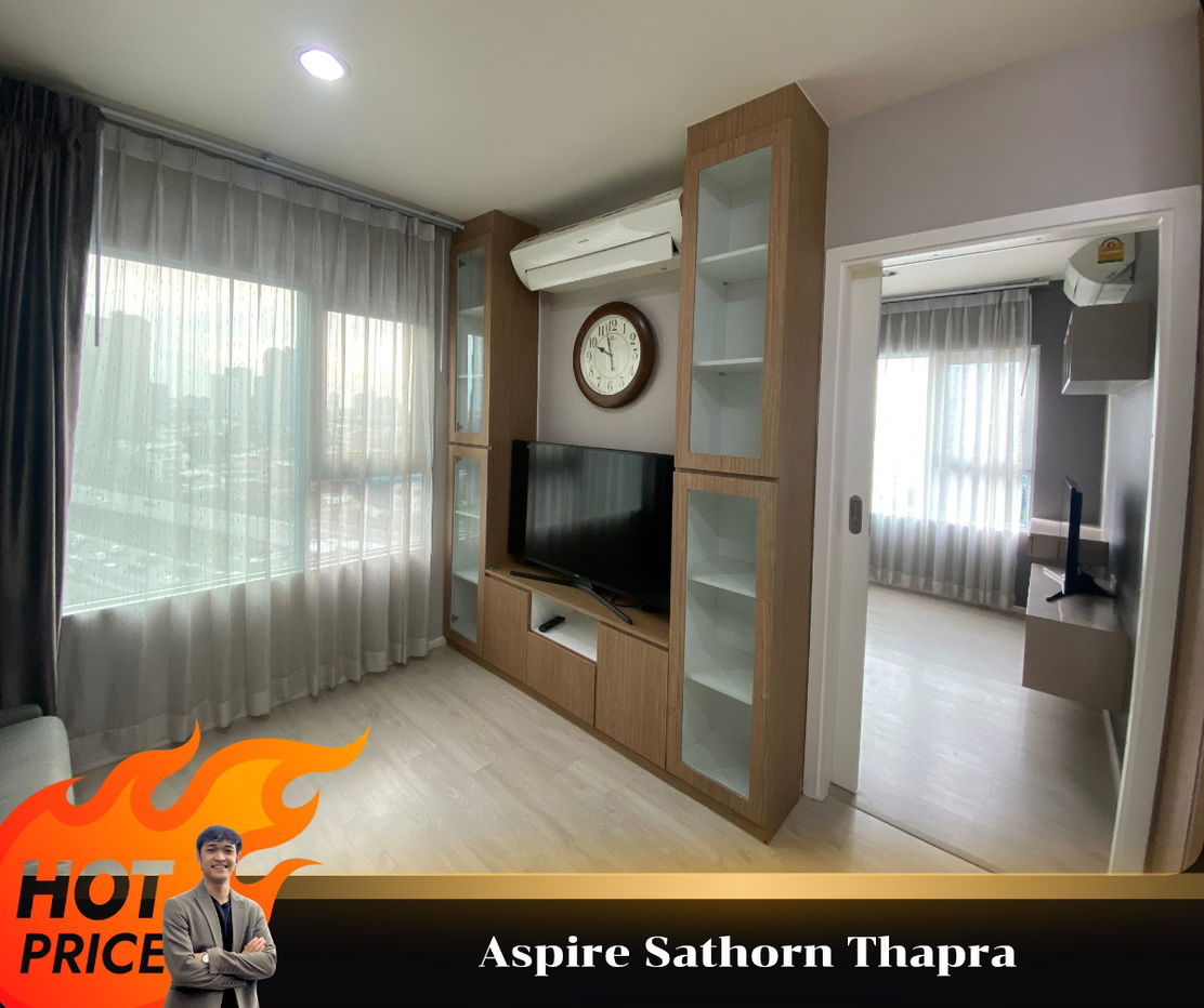 picture ✨ Aspire Sathorn-Thapra ✨ Fully renovated 2-bedroom unit, ready to move in.  contact Line ID: @thirdproperty - 1/13