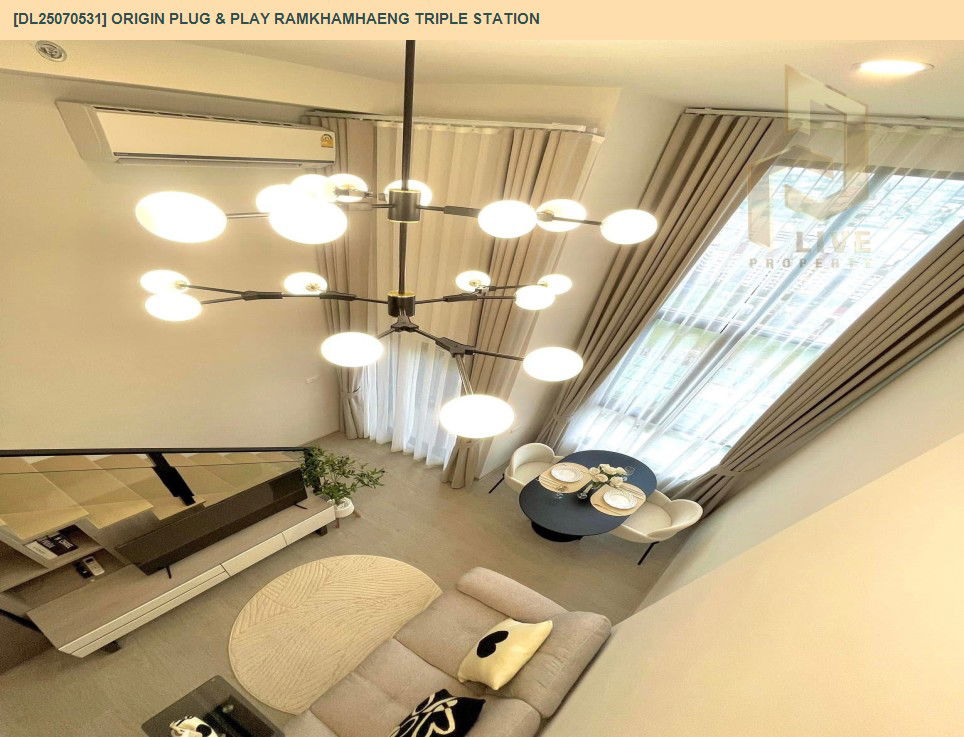 picture DL25070531 Condo for rent, Origin Plug & Play Ramkhamhaeng Triple Station near -, ready to move in, call urgently 0656133286 LineID @534wlwof - 7/12