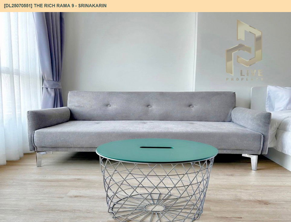 picture DL25070551 Condo for rent, The Rich Rama 9 - Srinakarin near AIRPORT RAIL LINK หัวหมาก, ready to move in, call urgently 0656133286 LineID @534wlwof - 2/7