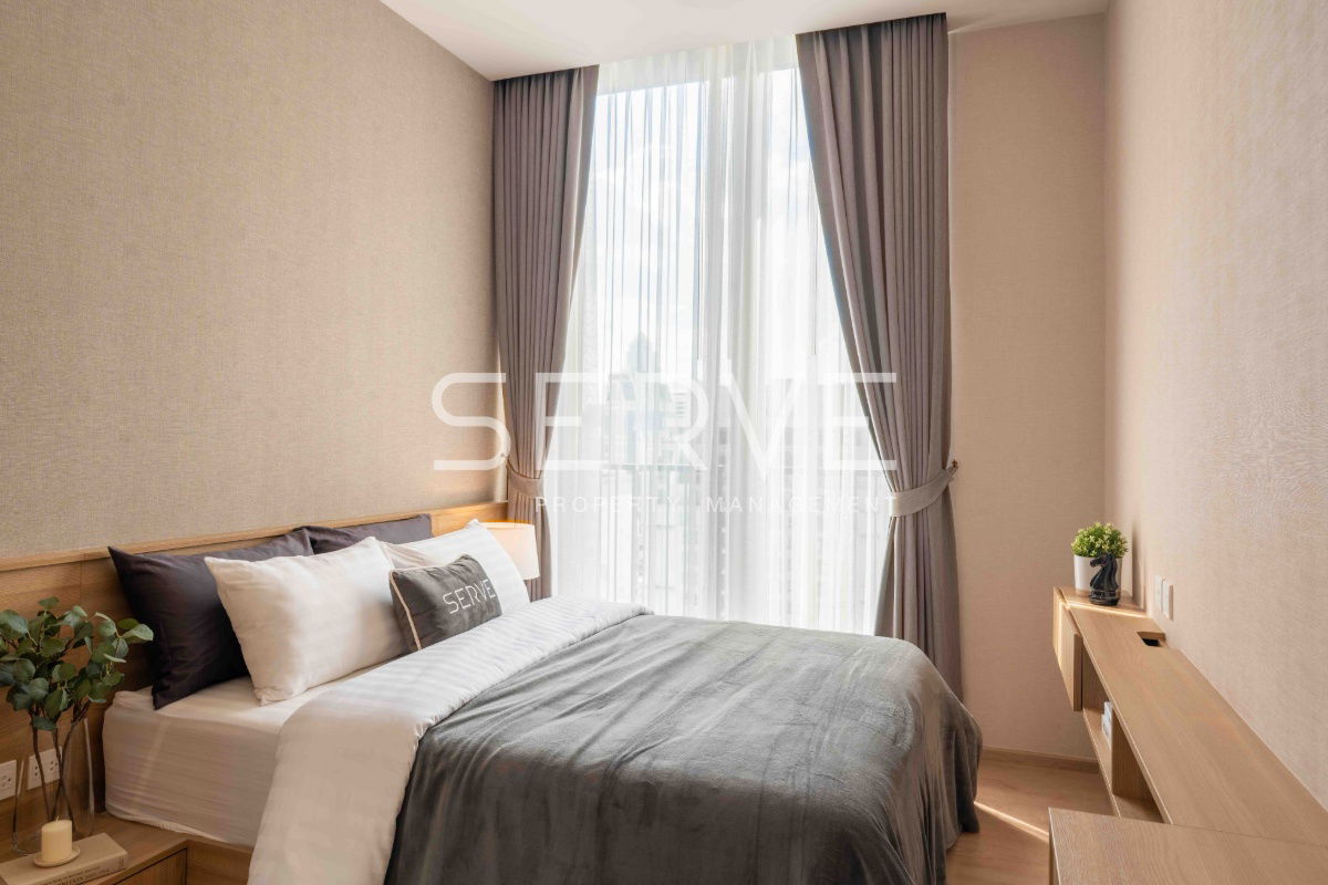 รูป 2 นอน ห้องมุม แต่งสวยสไตล์ Modern 67.43 ตร.ม. ชั้นสูง 15+ ใจกลางอโศก ทำเลดี BTS อโศก & MRT สุขุมวิท 550 ม. ที่คอนโด Noble BE19 / ให้เช่าคอนโด - รูปที่ 7/15