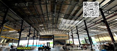 โรงงาน กระทุ่มแบน สมุทรสาคร : วาสนาผู้ใด...ได้โรงงาน 2 ไร่ ในท่าไม้ มีครบออฟฟิศ หม้อแปลง ตาชั่ง ห้องพักคนงานและใบรง.4 เพียง 25 ล้านเท่านั้น -KK5950S