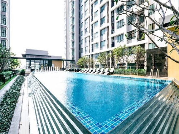 picture Condo for rent, J Condo (Sathorn-Kanlapaphruek) Size 47 sq m, 12A floor, Building B 2 bedrooms, 1 bathroom Beautiful room, only 12,000 baht - 2/10