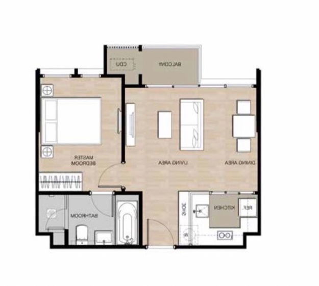 รูป 📍For Rent! Mori Haus 1 ห้องนอน 1 ห้องน้ำ 46.26 ตรม ชั้น 5 วิวสระและวิวสวน แต่งครบ มีอ่างอาบน้ำ 📍เพียง 29,000บาท/เดือน - รูปที่ 10/10