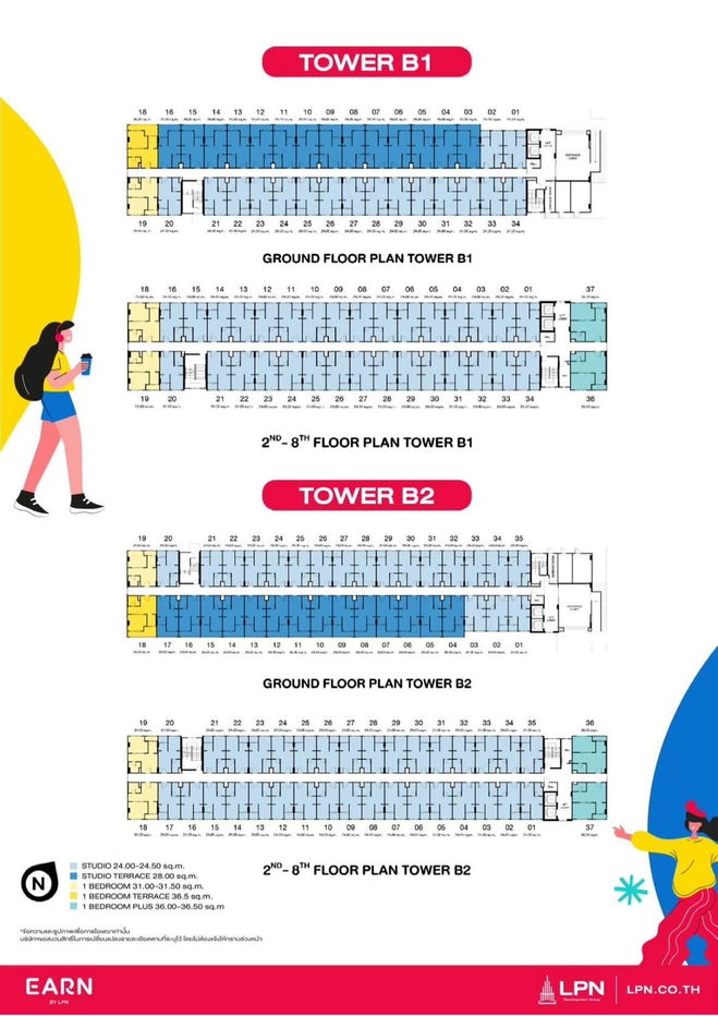 รูป คอนโดมือ 1 EARN by LPN (Lumpini) ขายดาว์น - รูปที่ 9/11