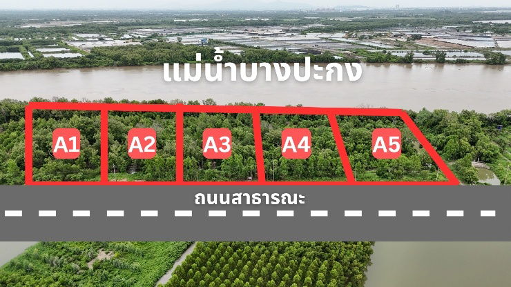 รูป ขายที่ดินติดริมแม่น้ำบางปะกง พื้นที่ EEC - รูปที่ 2/6