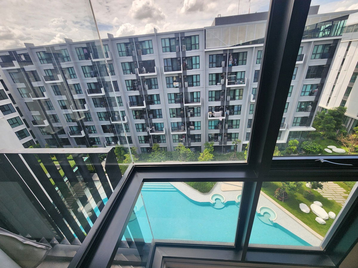 รูป 🏡 ให้เช่า Kave Town Space💖 ตึก A ชั้น 7  ✨ระเบียงทิศเหนือ วิวสวยกลางสระน้ำ  - รูปที่ 14/16