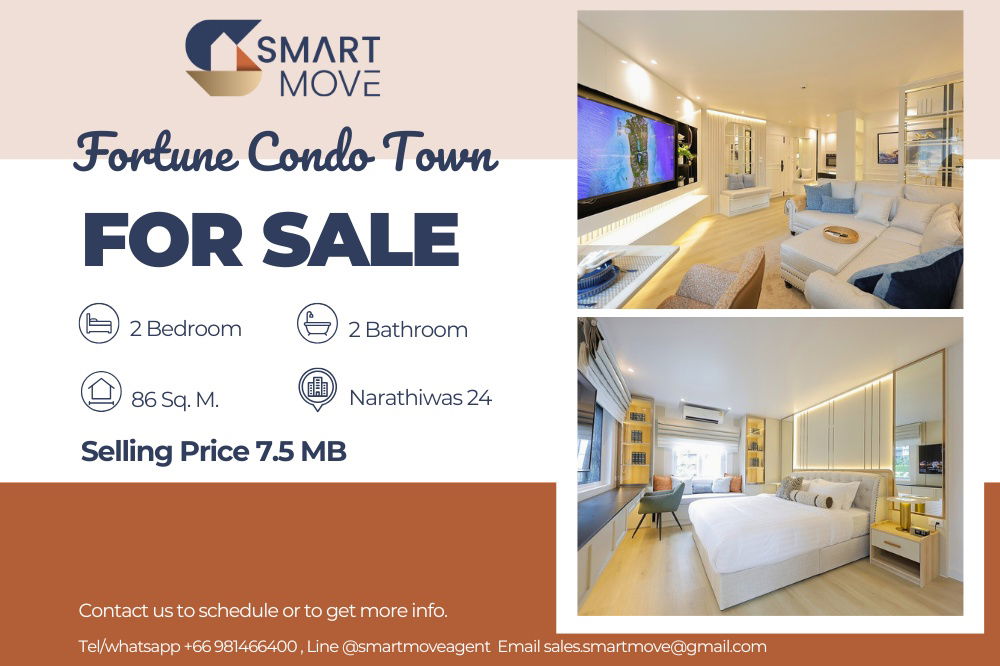 picture 🔥 For Sale !!🔥 Code C20250500047..........Fortune Condo Town, 2 bedroom, 2 bathroom, modern style, furnished, Special Deal!!📣📣 - 1/10