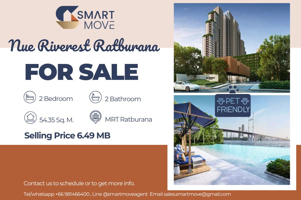 picture 🔥 Selling down payment !!🔥 Code C20250700035..........Nue Riverest Ratburana, 2 bedroom, 2 bathroom, high floor 15++, Special Deal!!📣📣 - 1/7