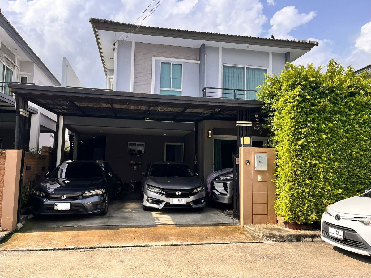 รูป ขายบ้าน The plant Thepharak  บ้านแฝด 2 ชั้น 3ห้องนอน 2ห้องน้ำ จอดรถในบ้าน2คัน หน้าบ้าน 2คัน ต่อเติมหลังคาที่จอดรถ  บ้านสวยใหม่ บรรยากาศดี  - รูปที่ 3/23