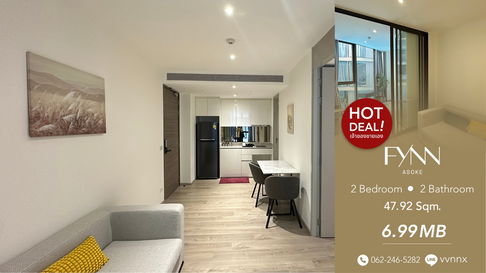 🔥 For Sale! Fynn Asoke Condominium 47.92 sq.m. | 2 Bedrooms, 2 Bathrooms 6.99 MB (Owner Price)