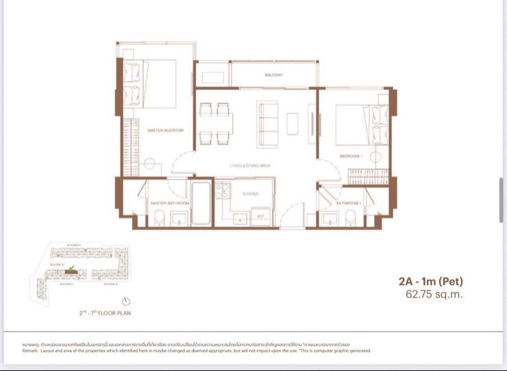 picture Sell Valles Haus (pet-allowed) 2BR 62.75 sqm. Garden view, good layout 💕 - 4/4