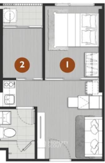 รูป คอนโด 1-ห้องนอน ที่ ไนท์บริจจ์ พหลโยธิน อินเตอร์เชนจ์ ใน อนุสาวรีย์ (ID 2147004) - รูปที่ 5/19