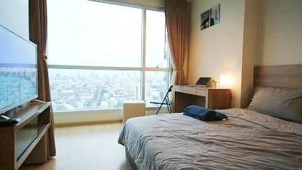รูป ให้เช่า คอนโด Rhythm รัชดา-ห้วยขวาง 1 ห้องนอน ห้องมุม 46 ตรม. ชั้น 20 เฟอร์ครบ ติด MRT ห้วยขวาง - รูปที่ 1/9