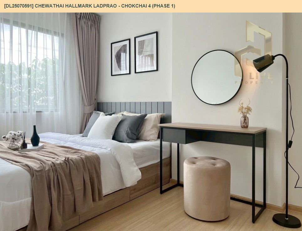 picture DL25070591 Condo for rent, Chewathai Hallmark Ladprao - Chokchai 4 near รถไฟฟ้า 3 สาย, ready to move in, call urgently 0656133286 LineID @655ebbvc - 3/16
