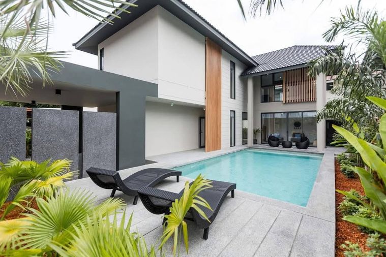New house for sale, Pluvi Villa, in Proud Kwang Wiang Village, 4 bedrooms, 4 bathrooms, Chiang Mai-Hang Dong Road, T.094-651-1456