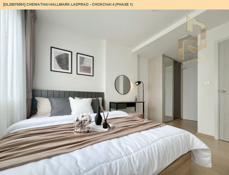 picture DL25070591 Condo for rent, Chewathai Hallmark Ladprao - Chokchai 4 near รถไฟฟ้า 3 สาย, ready to move in, call urgently 0656133286 LineID @655ebbvc - 15/16
