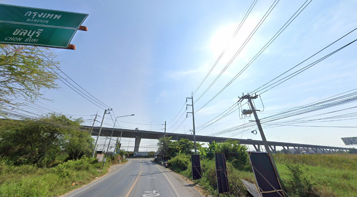 รูป ขายที่สีม่วง 20 ไร่ (แบ่งขาย 10 ไร่ได้)  ติดถนนทางหลวง (วัดพิมพาวาส-เทพราช) 2004 ขยายเป็น 4 ช่องจราจร ต.พิมพา อ.บางปะกง จ.ฉะเชิงเทรา - รูปที่ 1/2