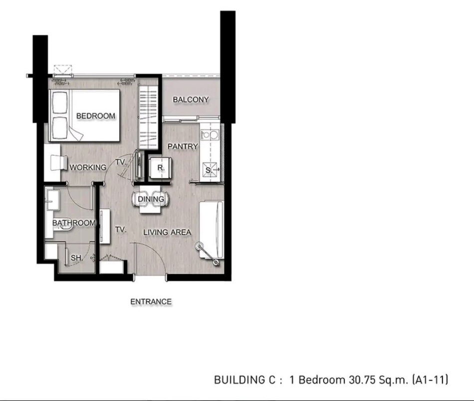 picture For rent The Saint Residences Ladprao Ready to move in (DSL1908) - 7/7