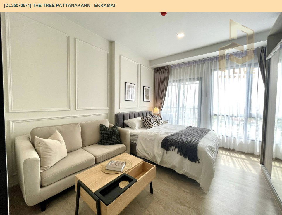 picture DL25070571 Condo for rent, The Tree Pattanakarn - Ekkamai near สายสีส้ม, ready to move in, call urgently 0656133286 LineID @655ebbvc - 8/13