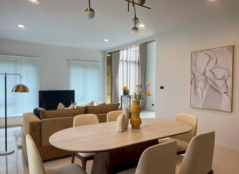 Houses for rent : Burasiri Krungthep Kreetha (4Bedroom 4Bathroom) Type 238 Sqm, 68.5 Sqw. Rent 175k/month ▫️Line: @sanhaproperty📲092-6242892 Code: SHW026