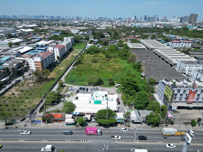 ขายที่ดินทำเลดี ติดถนนปู่เจ้าสมิงพราย 12 ไร่ ใกล้ BTS สำโรง อำเภอพระประแดง จังหวัดสมุทรปราการ