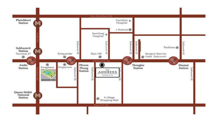 รูป  The Address Sukhumvit 28   - 18th floor, city view  - รูปที่ 5/13