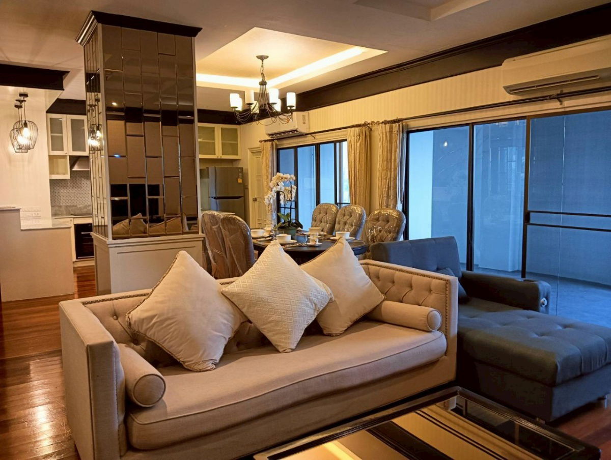 รูป Renovate ใหม่มาก พร้อมย้าย ห้องสวย หายาก ระเบียงยาวรอบ ชั้นสูง Duplex 3 นอน ให้เช่า ฟิฟตี้ ฟิฟท์ ทาวเวอร์ - รูปที่ 14/17