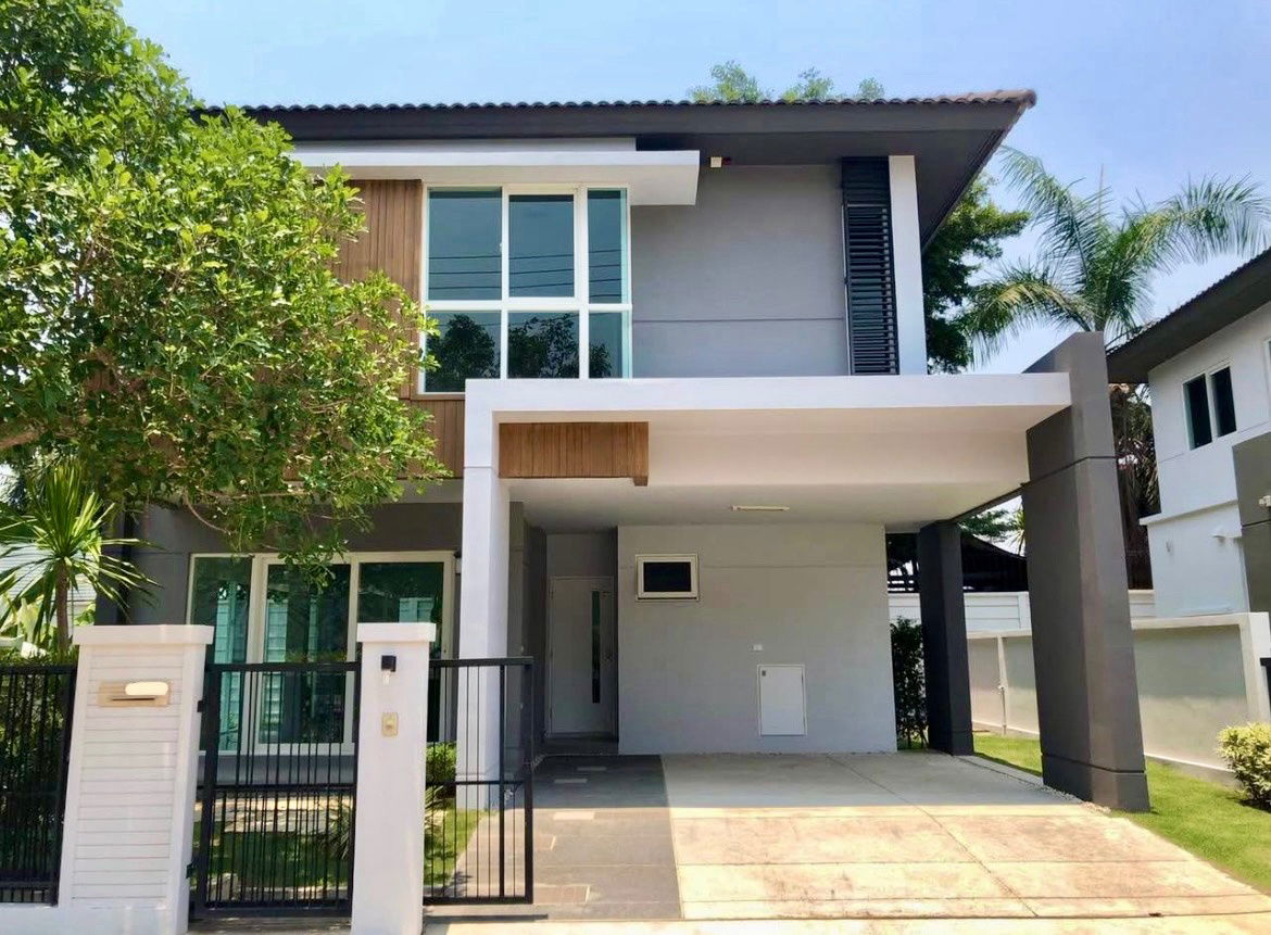 รูป 🏡 ให้เช่าบ้านเดี่ยว ตกแต่งสไตล์โมเดิร์น ในโครงการคุณภาพ ความปลอดภัยสูง ใกล้ห้างสรรพสินค้า, โรงเรียนนานาชาติ - รูปที่ 1/12