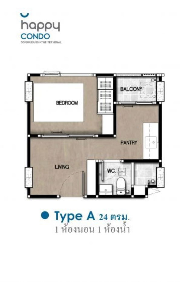 รูป 💥 Hot Deal! ให้เช่า Happy Condo ดอนเมือง The Terminal ใกล้สนามบิน เฟอร์ครบ พร้อมอยู่ - รูปที่ 17/18