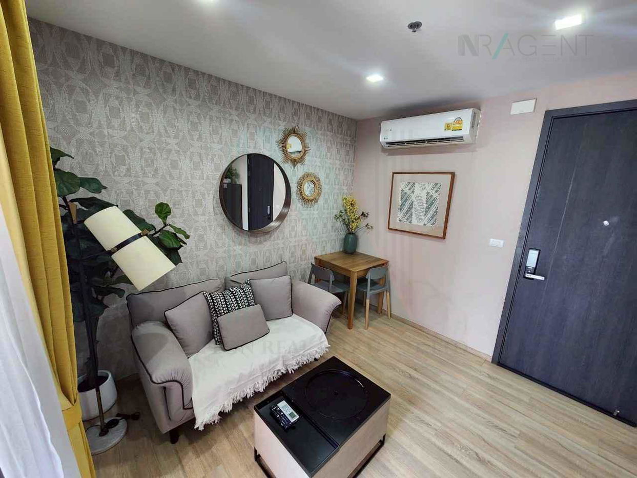รูป 🚩 ให้เช่าคอนโด เดอะ เบส การ์เดน-พระราม 9 อาคาร 1 ชั้น 36 1 ห้องนอน ขนาด 33.00 ตรม ใกล้ A-Link Square - รูปที่ 6/8