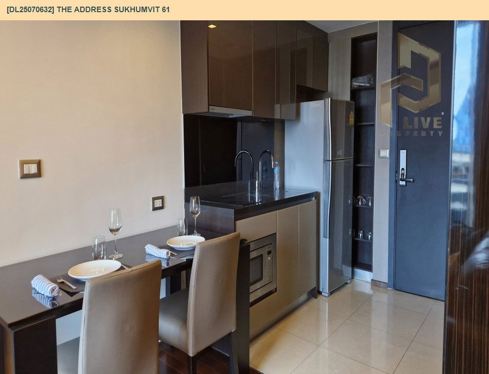 picture DL25070632 Condo for rent, The Address Sukhumvit 61 near BTS Ekkamai, ready to move in, call urgently 0656133286 LineID @534wlwof - 9/11