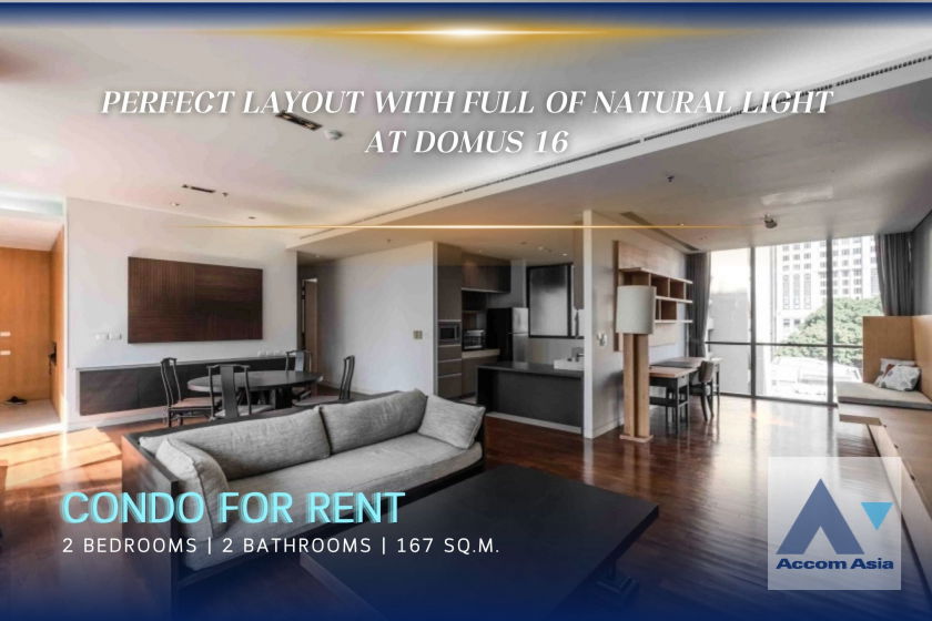 รูป 🔼🔽 AccomA 📩 Fully furnished condo with spacious layout in Asoke at Domus 16 (AA19258) - รูปที่ 1/20