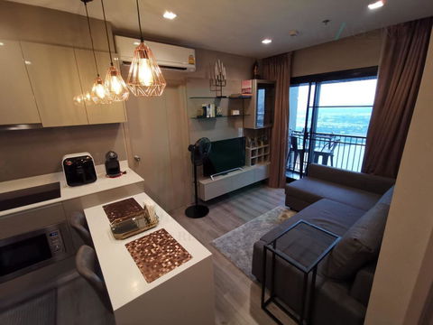 🚩Best room!🚩 For Rent Condo THE POLITAN RIVE Building 1, Floor 46,2 bed room, Room size 52.00 sqm