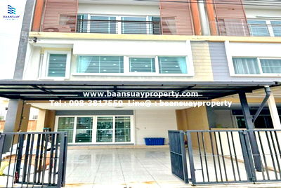 เช่าทาวน์โฮม ถนนบางนา - ตราด : ให้เช่า ทาวน์โฮม 3 ชั้น พร้อมอยู่ ถนนสุขุมวิท 103 ใกล้ Paradise  