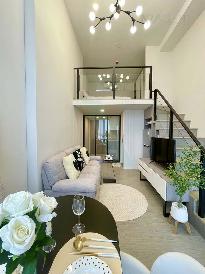 picture 🚩 For Rent Condo ORIGIN PLUG & PLAY RAMKHAMHAENG TRIPLE STATION Building 1, Floor 16,Duplex, Room size 32 sqm - 1/8