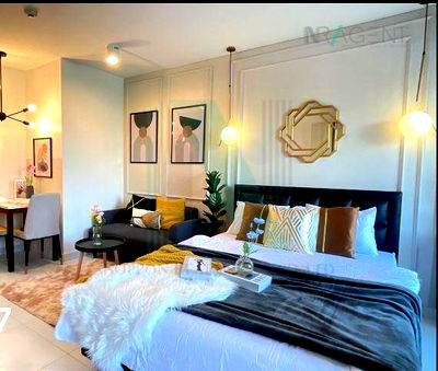 Condos for rent Lat Krabang : 🔺 For Rent Condo IRIS AVENUE ONNUCH - SUVARNABHUMI Building 3, Floor 1,Studio, Room size 28.00 sqm