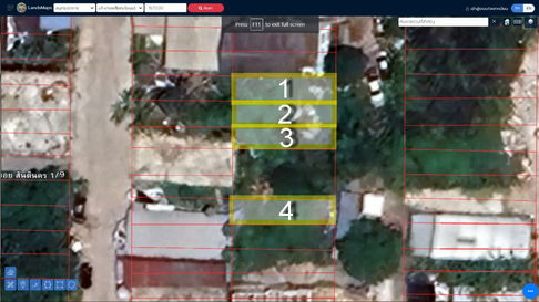 Land for sale, Bangna, Km. 7, enter Soi Bangna-Trad 49 (Soi Santi Nakhon), 16 sq m per plot.