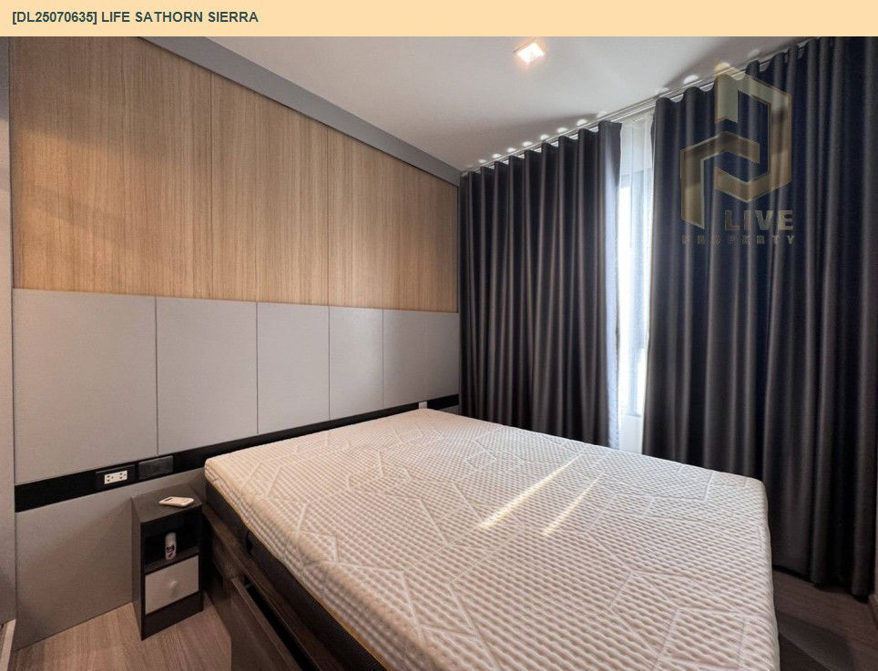 รูป DL25070635 ให้เช่าคอนโด ไลฟ์ สาทร เซียร์รา (Life Sathorn Sierra) ใกล้ BTS ตลาดพลู พร้อมเข้าอยู่ โทรด่วน 0638692663 LineID @655ebbvc - รูปที่ 6/10