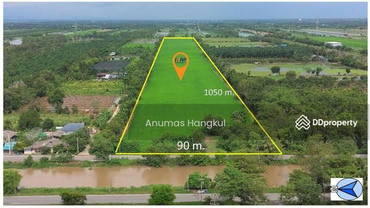 picture 📢 For sale 🔥 60 rai of land on the Rangsit-Thanyaburi Khlong 12 canal road 💰 Price 678,000 baht per rai, free transfer 🔥 - 1/9