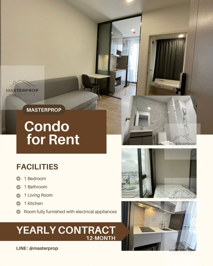 picture ⭐️For RENT⭐️For RENT👉🏻Condominium “MODIZ Rhyme” on Ramkhamhaeng Road 1Bedroom ☁️High Floor & Good View👍🏻 📱add LINE➡️ - 1/2