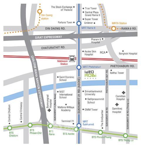 รูป คอนโด 1-ห้องนอน ที่ ไอดีโอ โมบิ อโศก ใกล้ MRT เพชรบุรี (ID 619824) - รูปที่ 2/20