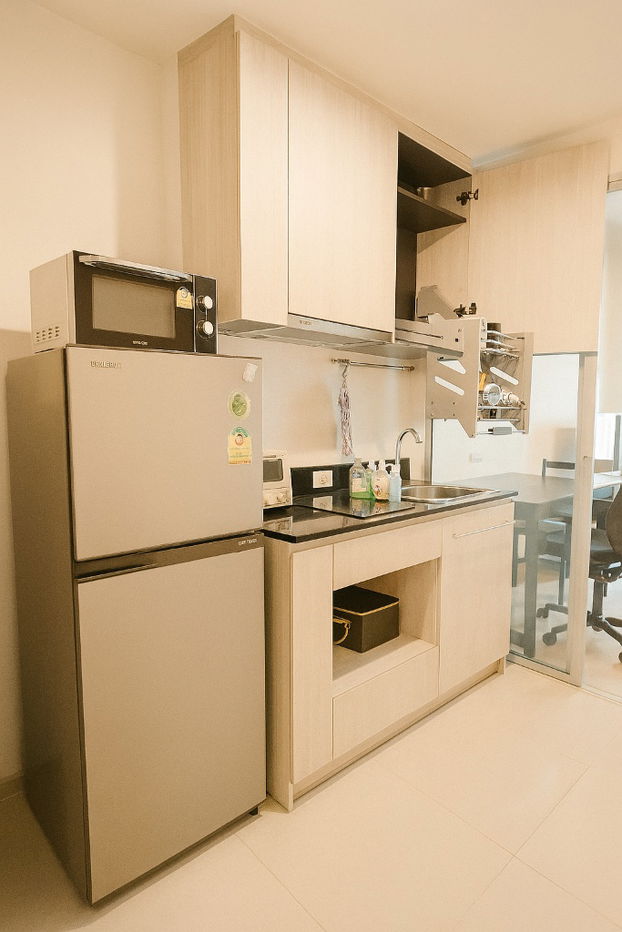 รูป เช่า 1 ห้องนอน ห้องมุมในสุด ชั้น8 ทิศเหนือ พร้อมที่จอดรถ Niche Mono  37.5 ตรม.สุขุมวิท-ปู่เจ้า (Niche Mono Sukhumvit-Puchao) - รูปที่ 1/28