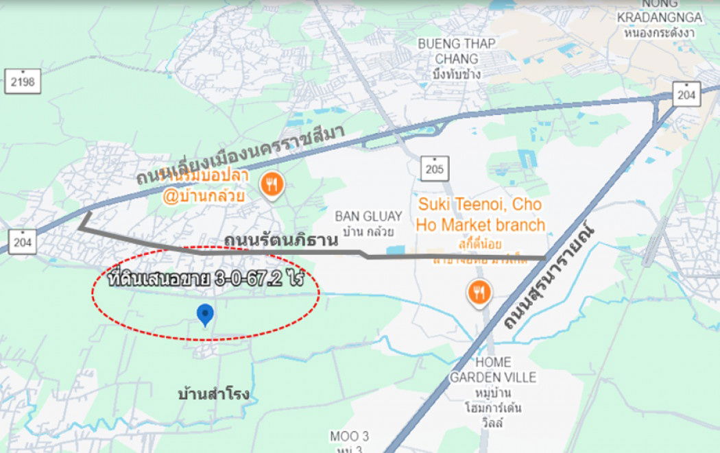 รูป ขาย ที่ดิน ทำเลทองของย่านอยู่อาศัย  ชุมชนบ้านสำโรง เนื้อที่ 3 ไร่ 67.2 ตรว ผังเมืองสีชมพูประเภทชุมชน การคมนาคมเชื่อมต่อหลายเส้นทาง - รูปที่ 1/11