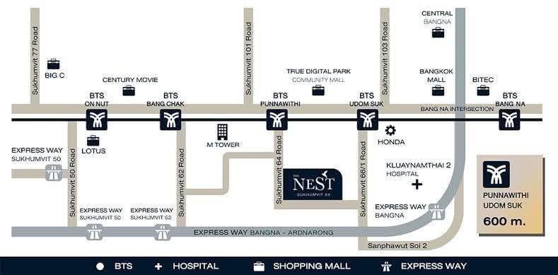 รูป ให้เช่า  :  E010904  :เดอะ เนสท์ สุขุมวิท 64 ( The Nest Sukhumvit 64 ) - รูปที่ 7/23