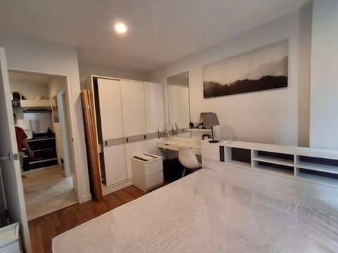 Beautiful room, good location, near the BTS, lots of food, quiet but safe.