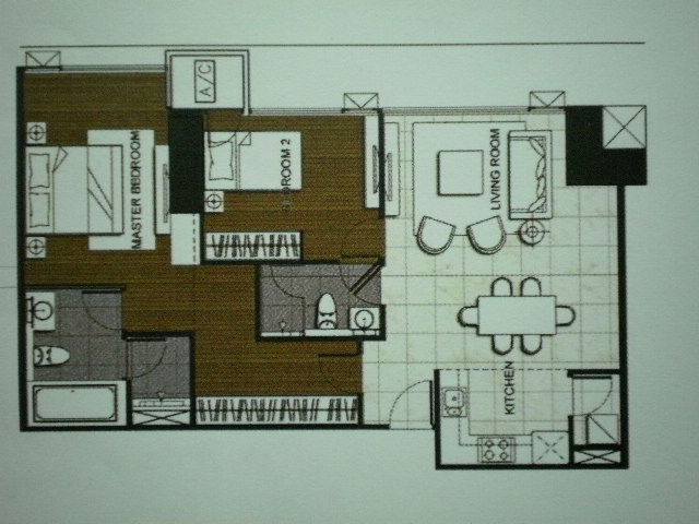 รูป For rent condo Amanta Lumpini fully furnished with 2 Beds (S03-2049) - รูปที่ 4/16