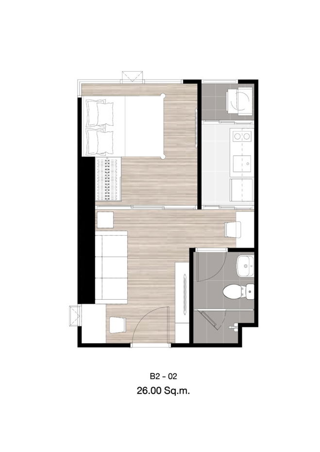 รูป คอนโดใกล้สถานีมีนบุรี 26sqm ติดต่อโดยตรง เจ้าของโพสเอง - รูปที่ 25/25
