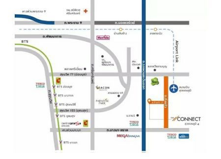 ให้ เช่า ทาวน์โฮม เดอะคอนเนค 12 เอ ซอยกิ่งแก้ว37 97.85 ตรม. 28.7 ตร.วา