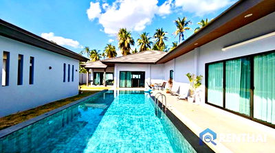 Houses for sale Asian University : Fully Furnished 3bed House in Baan Pattaya 6, 13 Mb, Private Pool & Garden