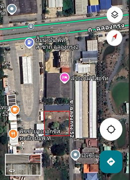 ที่ดินถมแล้ว ซอยฉลองกรุง 52 ลาดกระบัง  ห่างถนนฉลองกรุง 90 เมตร